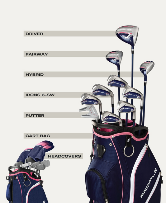 Wilson Women's Profile Complete Set With Stand Bag for the Lefty Golfer