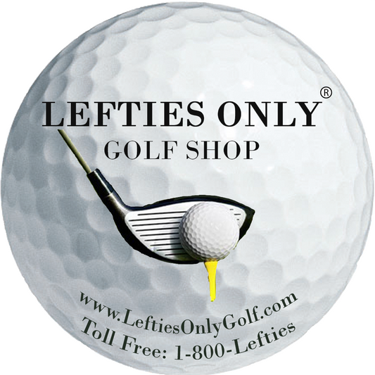 Lefties Only Golf Shop Golf Ball Sticker NEW DESIGN