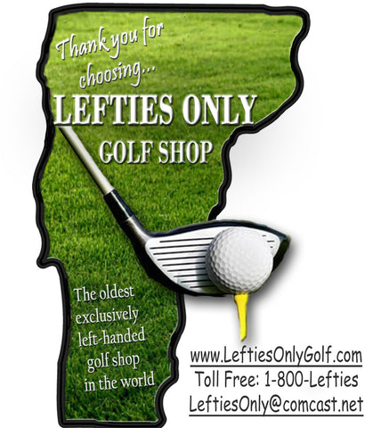 Lefties Only Golf Shop "Thank You" Sticker